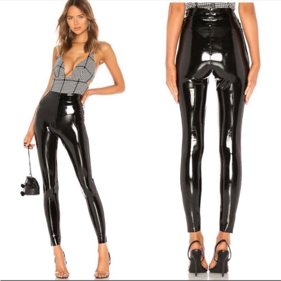NWT COMMANDO PATENT FAUX LEATHER PERFECT CONTROL LEGGINGS, BLACK Medium - Picture 1 of 11